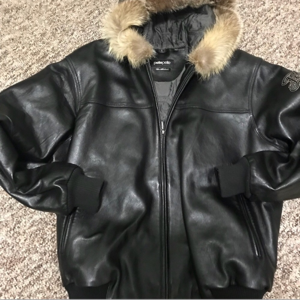 Leather pelle coat